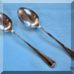 K18. Gorham silverplate serving spoons.